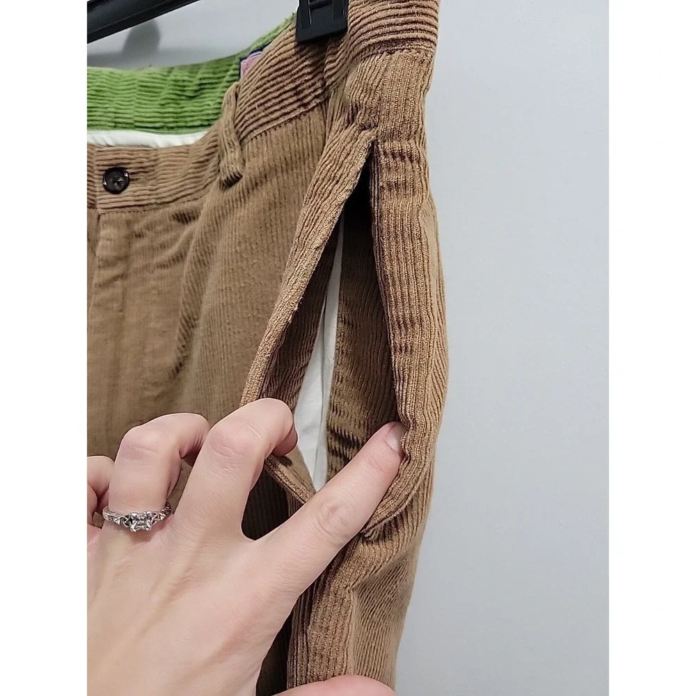 Vineyard‎ Vines Men's Corduroy Pants Size 35x30 Dark Tan/Lt Brown Straight Leg